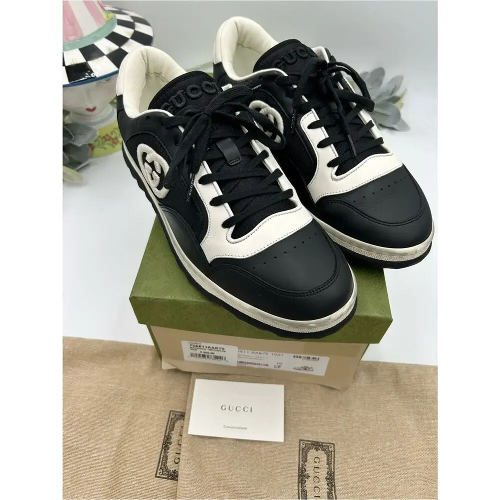 Men's Gucci Mac 80 low top leather sneakers size 10 made in Italy